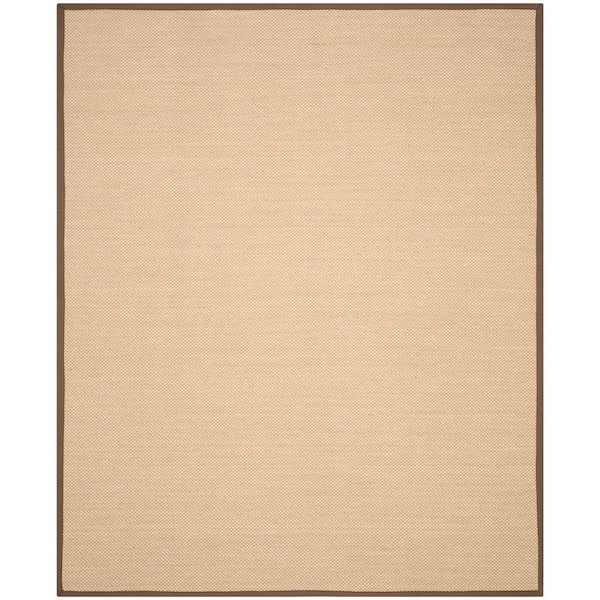 SAFAVIEH Natural Fiber Maize/Brown 9 ft. x 12 ft. Border Area Rug