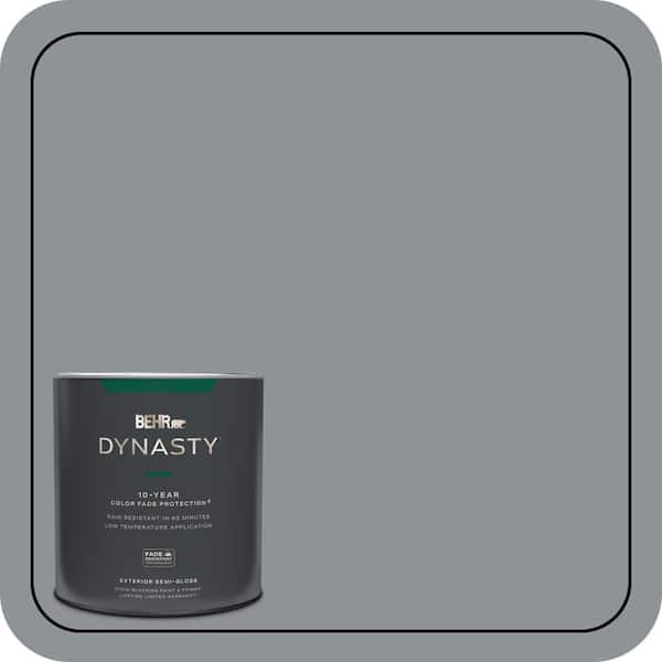 BEHR DYNASTY 1 qt. #PPU26-05 Flint Gray Semi-Gloss Enamel Exterior Stain-Blocking Paint & Primer