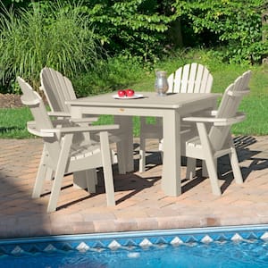 Hamilton Whitewash 5-Piece Recycled Plastic Square Outdoor Dining Set