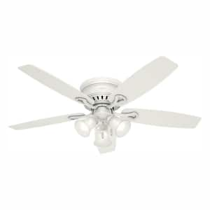 Oakhurst 52 in. LED Low Profile Indoor White Ceiling Fan with Light Kit