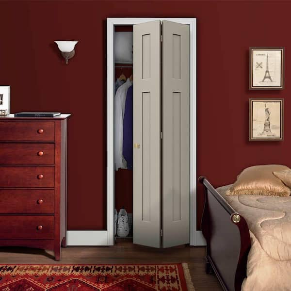 24 in. x 80 in. Craftsman Desert Sand Painted Smooth Molded Composite Closet Bi-fold Door