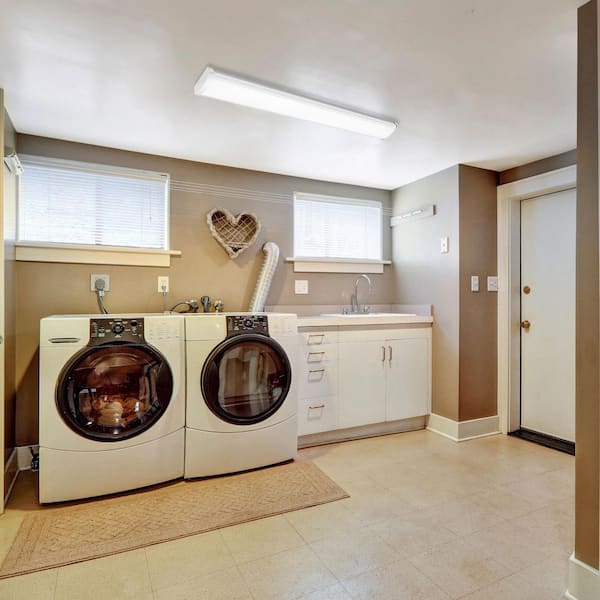 4 ft. White 5520 Lumens Integrated LED Wraparound Garage Shop Office Light , 3500/4000/5000K, 0-10V Dimmable (2-Pack)