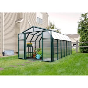 Hobby Gardener 8 ft. x 12 ft. Green/Diffused DIY Greenhouse Kit
