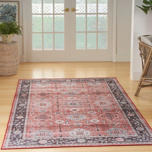 Fulton Brick 5 ft. x 7 ft. Vintage Persian Traditional Area Rug