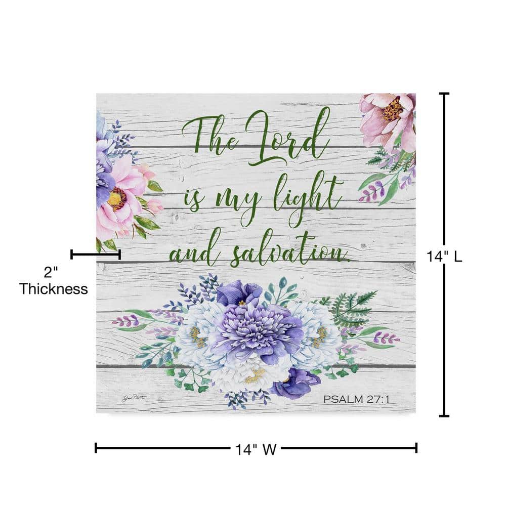 Garden Florals Bible Verse Square Canvas Art in Brown and Beige