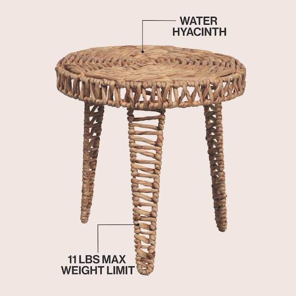 JONATHAN Y Amara 17 in. Coastal Bohemian Handwoven Water Hyacinth