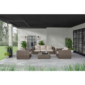 Kings Ridge Reinforced Aluminum Outdoor Coffee Table with Glass Top