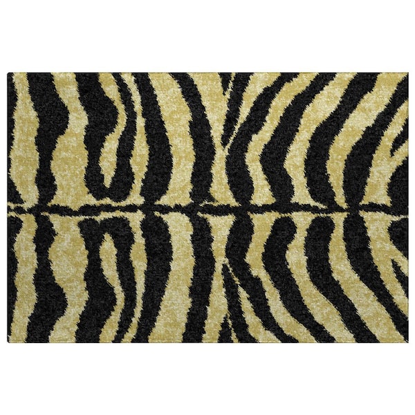 Dream Shag Premium Machine Washable Abstract ADS42 Gilded 2 ft. x 3 ft. Accent Rug