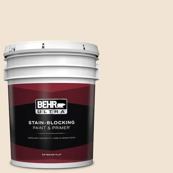 BEHR ULTRA 5 gal. #N290-1 Original White Flat Exterior Paint & Primer