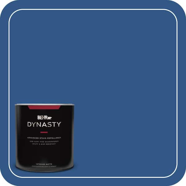 BEHR DYNASTY 1 qt. #590B-7 Award Blue Matte Interior Stain-Blocking Paint and Primer