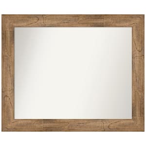 Owl Brown 33.5 in. W x 27.5 in. H Rectangle Non-Beveled Wood Framed Wall Mirror in Brown