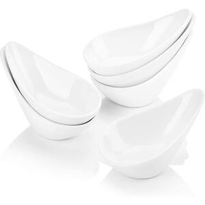 4.5 in. White Ceramic Ramekins Souffle Dishes for Creme Brulee (Set of 6)