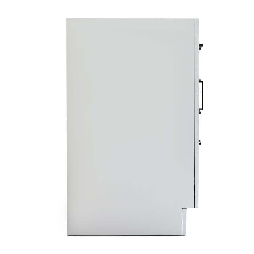 Ariel Hepburn 72" Gray Double Sink Freestanding Vanity Cabinet