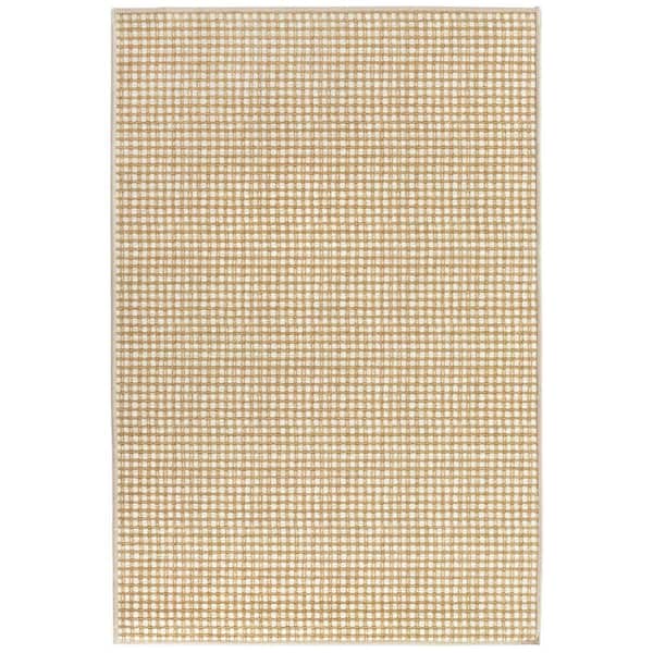 DASH & ALBERT Hartley Machine Washable Natural 6 ft. x 9 ft. Indoor Area Rug
