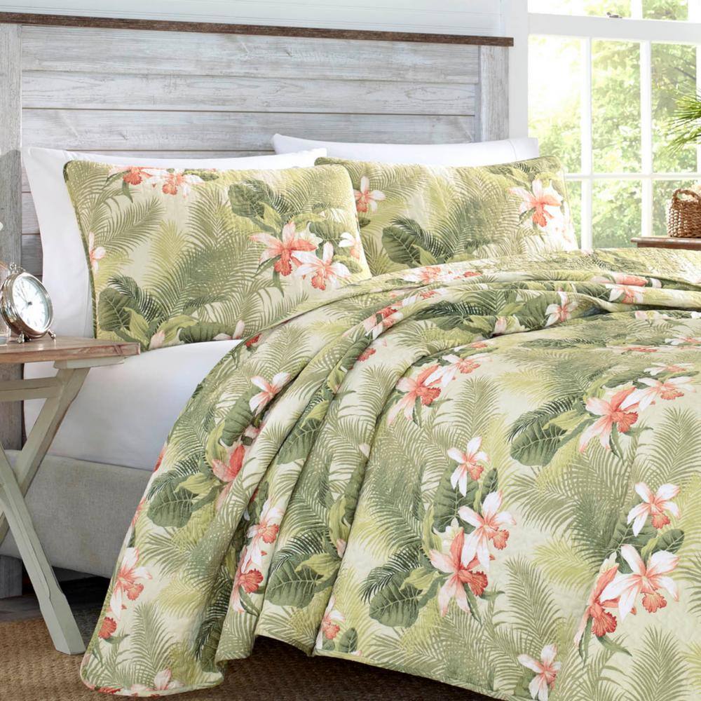 White Twin Cotton Reversible Quilt Set