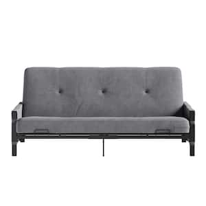 Avanti Black Metal Futon Frame with Storage Pockets