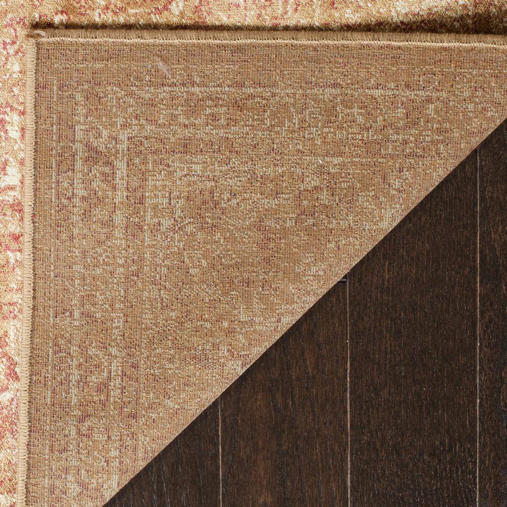 Taupe 6' x 6' Round Viscose Vintage Area Rug