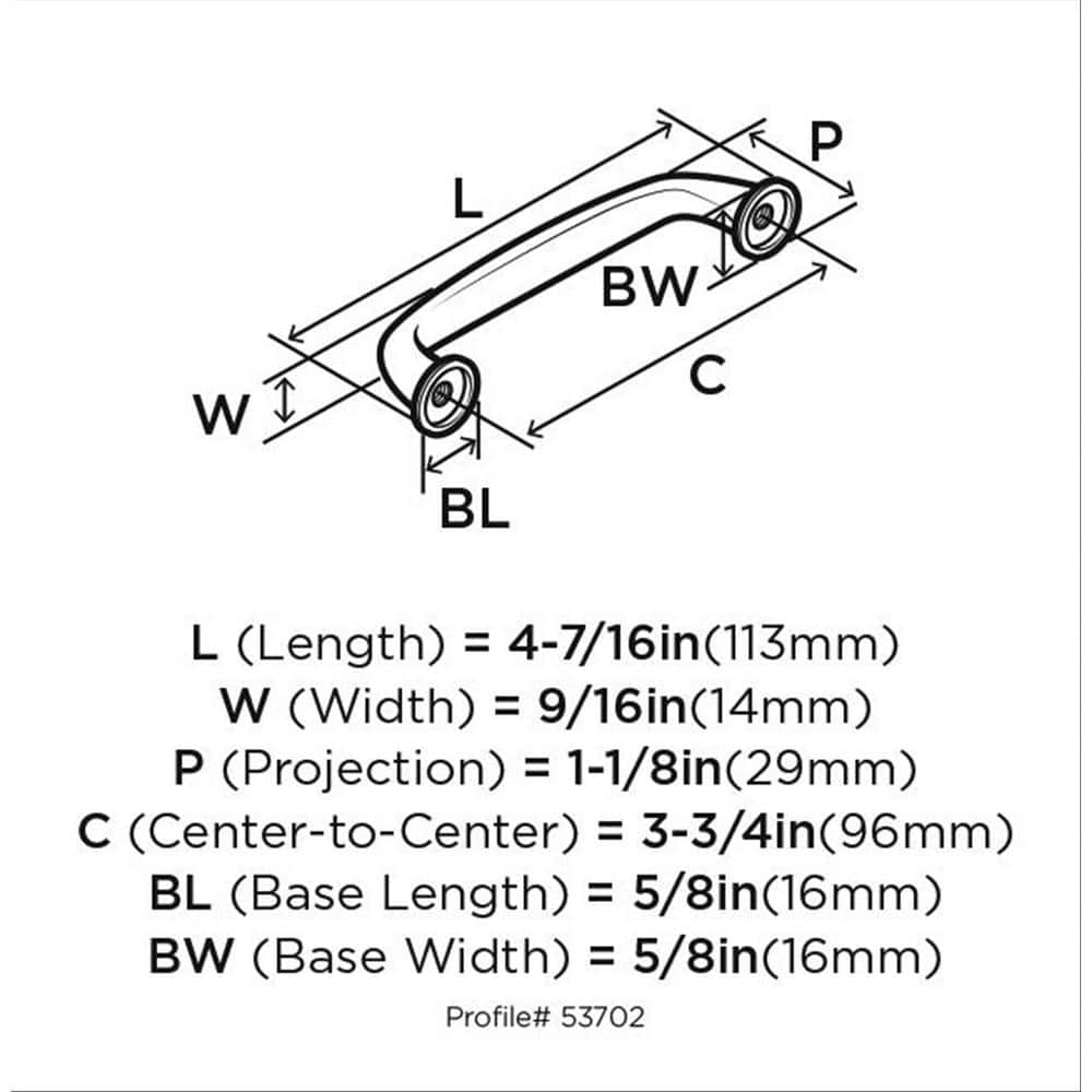 Oil Rubbed Bronze 3-3/4" Bar Pull with Mounting Hardware