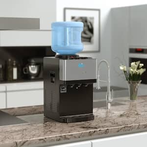 Top Loading Countertop Water Cooler Dispenser with Hot, Cold and Room Temperature Water