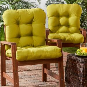 Set of 2 South Pine Porch AM6800S2-KIWI Solid Kiwi Green Outdoor 20-inch Seat Cushion 