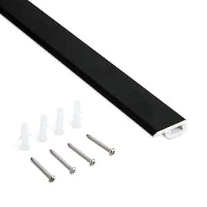 ClipTrim Black Stainless Steel 8 ft. Aluminum Self-Adhesive Tile Edging Trim