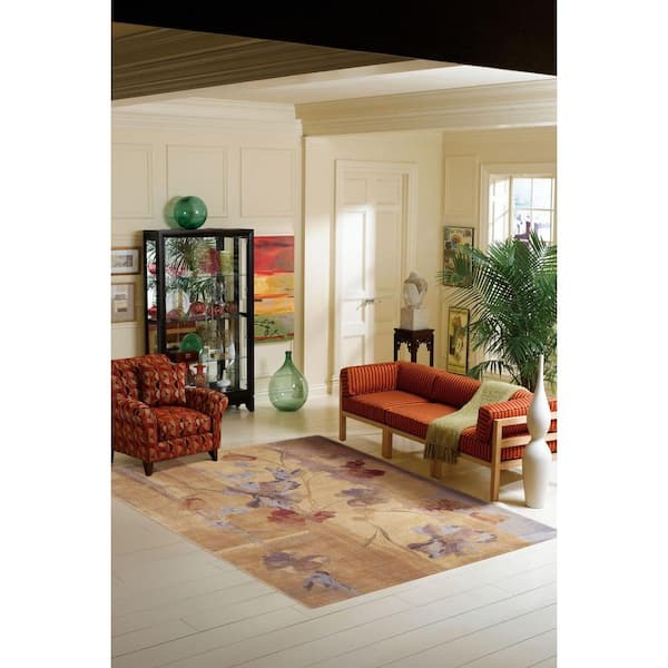 Somerset Beige 2 ft. x 6 ft. Floral Vintage Kitchen Runner Area Rug