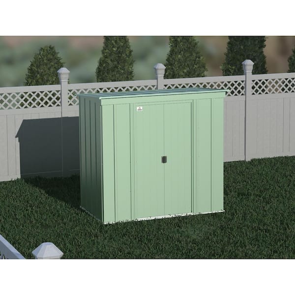 Arrow Classic 6 ft. W x 4 ft. D Sage Green Metal Shed 21 sq. ft.