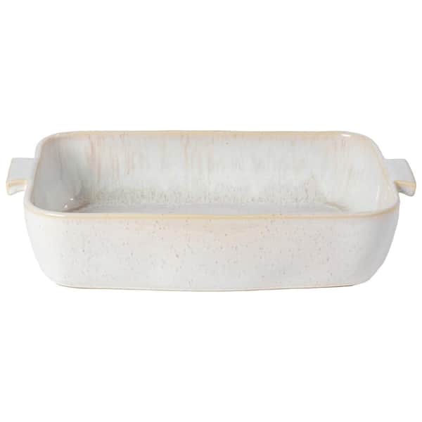 CASAFINA Eivissa 16 in. 169 fl. oz. Sand Beige Rectangular Stoneware Baker