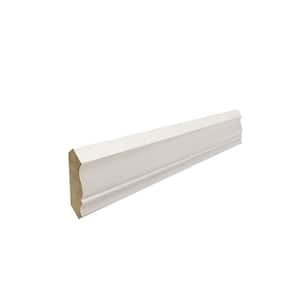 HOUSE OF FARA 9/16 in. x 3-1/4 in. x 96 in. Prefinished White Poplar Wood Finger-Joined Crown Moulding