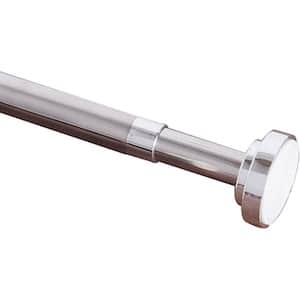 Extendable 50in. L - 86 in. L Telescoping Window Curtain Rod Stainless Steel