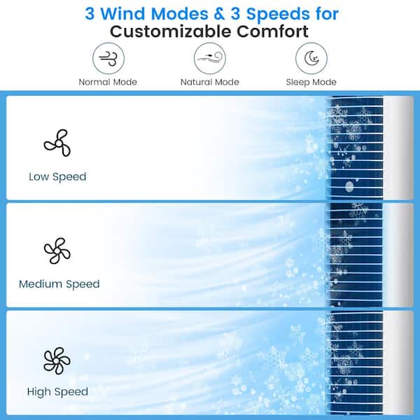 Costway 42 Oscillating Portable Air Cooler 3- in-1 Cooling