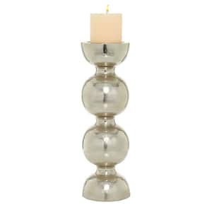 Silver Metal Glam Candle Holder
