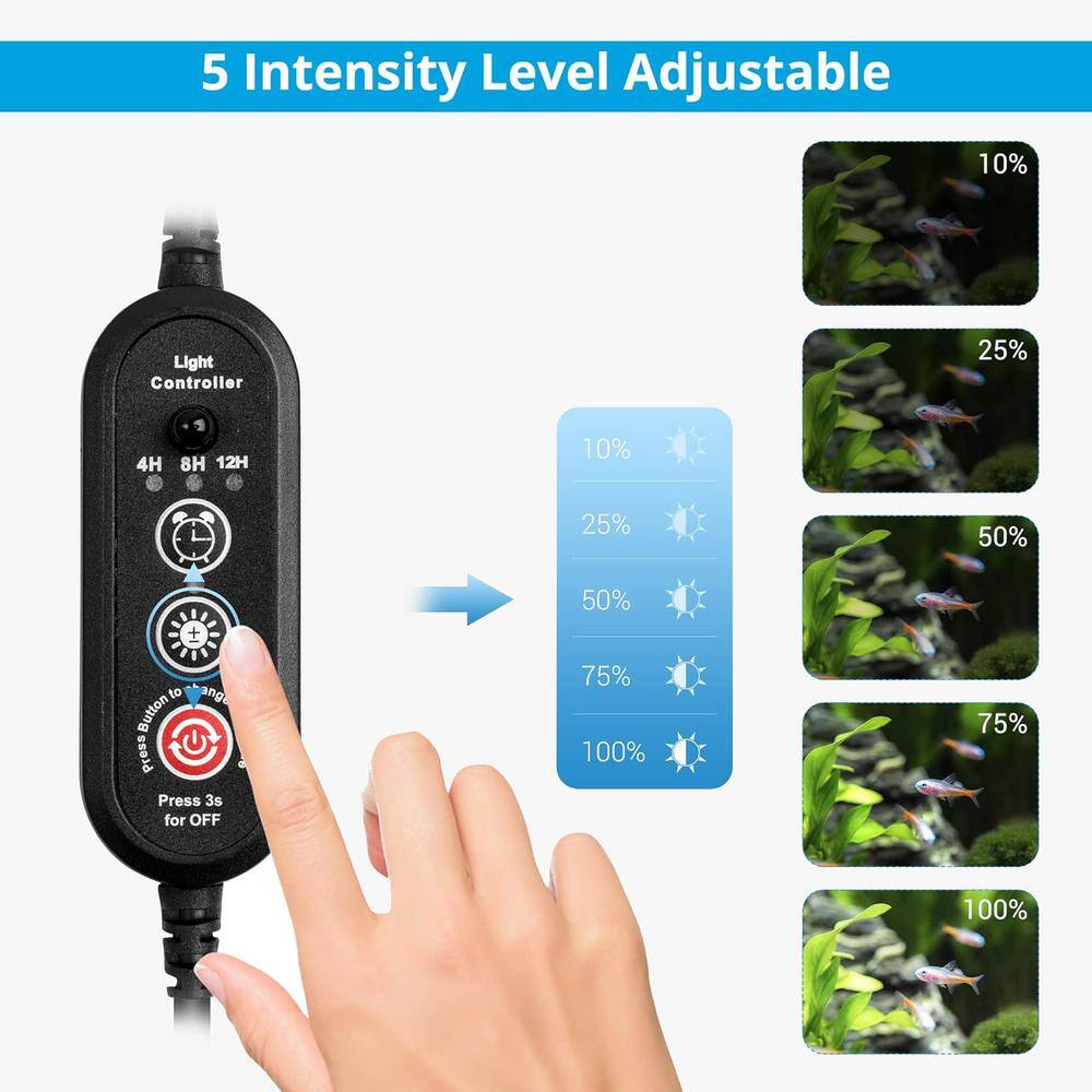23-inch Multi-Color LED Aquarium Light with Remote Control