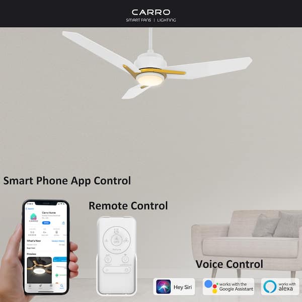 Tilbury 48 in. Dimmable LED Indoor/Outdoor White Smart Ceiling Fan with Light and Remote, Works with Alexa/Google Home