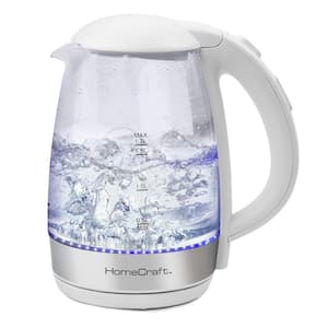 7-Cup White Corded Electric Kettle with Rapid Boil