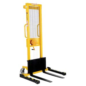 770 lb. Capacity 2 to 59 in. High Manual Hand Winch Stacker