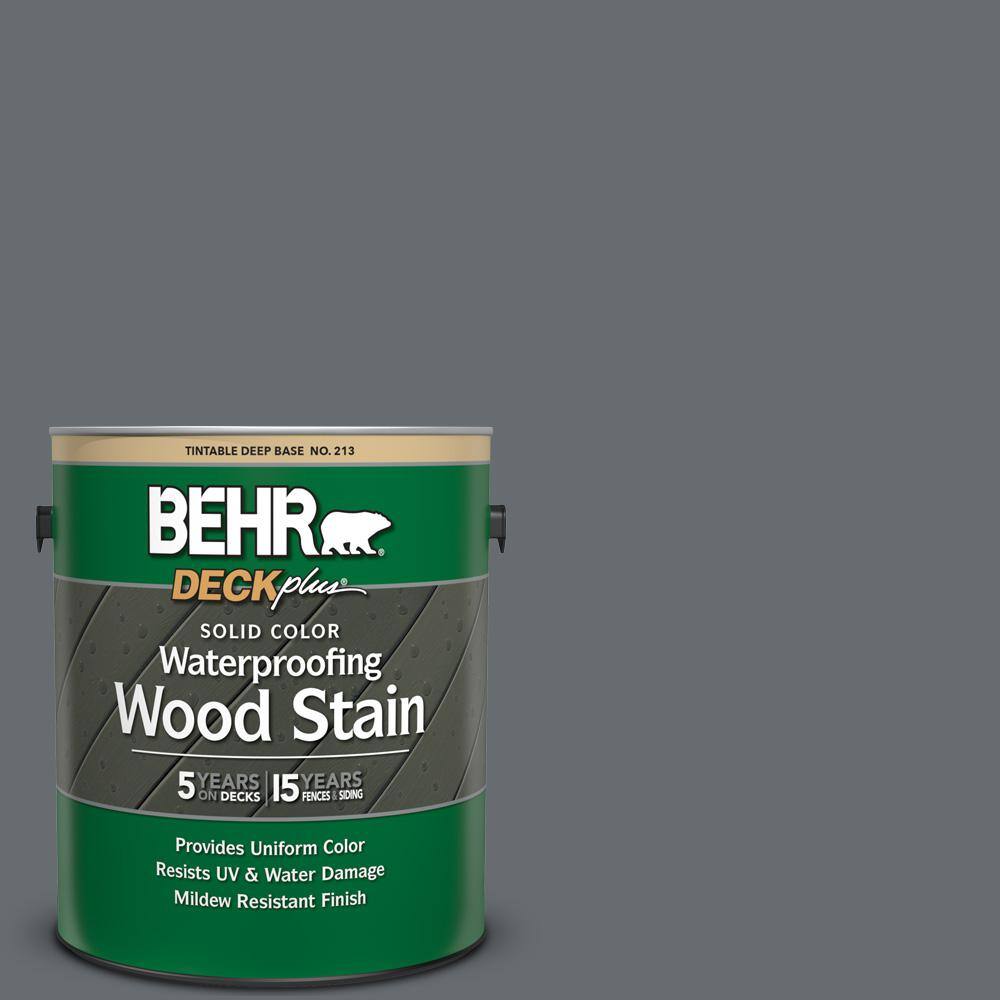 1 gal. #770F-5 Dark Ash Solid Color Waterproofing Exterior Wood Stain