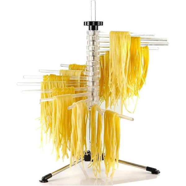 BPA-Free Acrylic Spiral Drying Rack Wand, Pasta Maker Accessories, 3-Legged Sturdy Base (ACPPA900C)