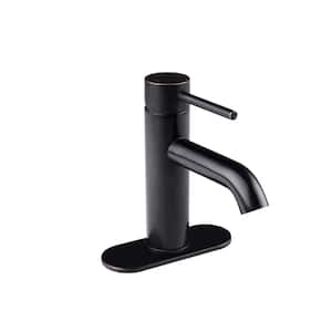 Contemporary 4 in. Centerset 1-Handle High-Arc Bathroom Faucet in Oil Rubbed Bronze