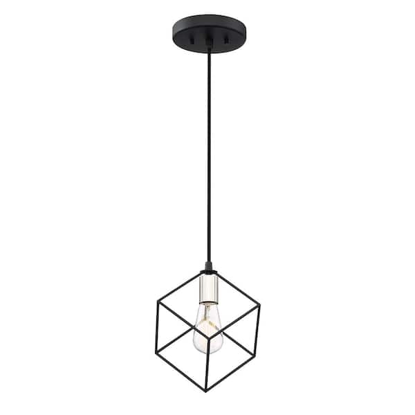 Quoizel Holograph 1-Light Earth Black Mini Pendant