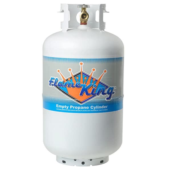 Flame King 30 lb. Empty Propane Cylinder with Overfill Protection Device Valve