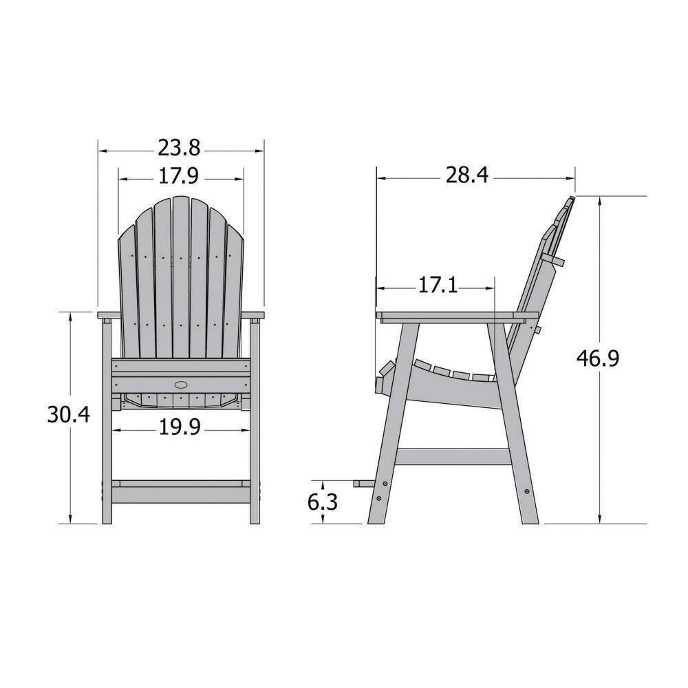 Federal Blue Highwood Hamilton Counter-Height Adirondack Chair
