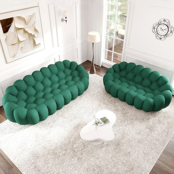 Magic Home (Set of 2) Bubble Couch, 98 in. Green Mesh Fabric