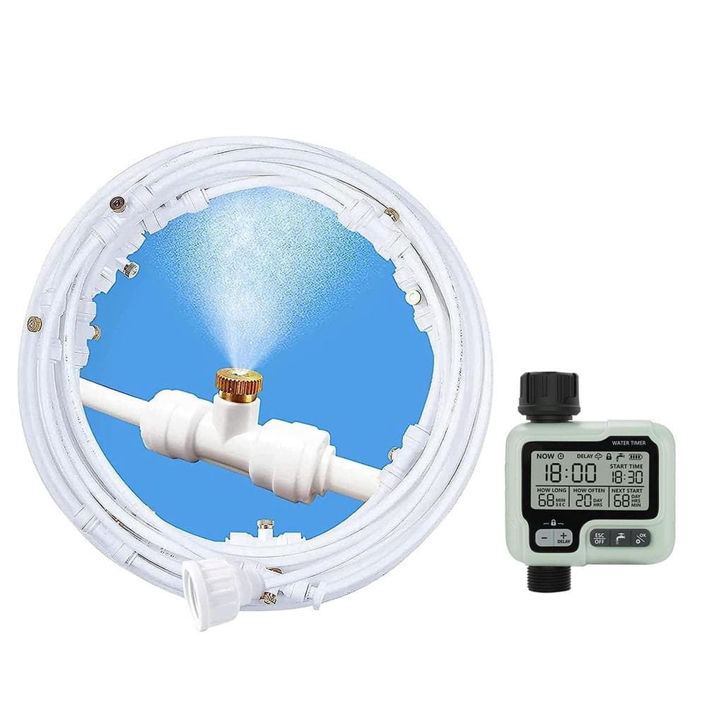 Durable 50 ft. Misting Cooling System with Timer for Outdoor Garden Patio price history on PriceWatchPro