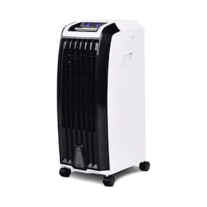 3-Speed Fan Portable Air Conditioner Evaporative Air Cooler with Digital Display, Timer & Remote Control in White