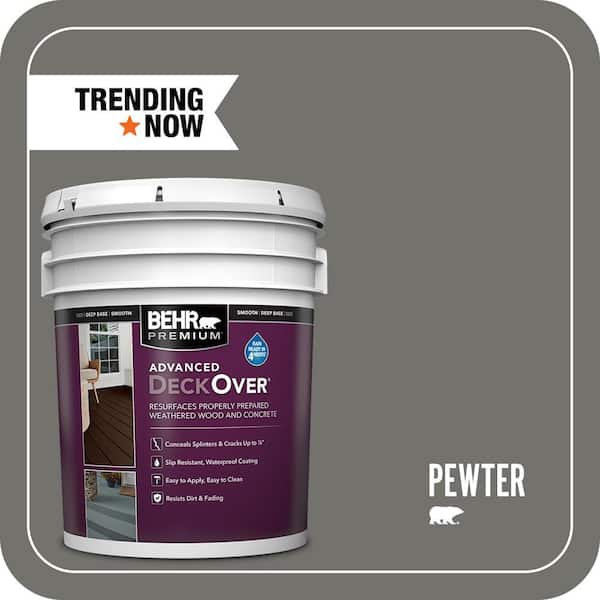 5 gal. #SC-131 Pewter Smooth Solid Color Exterior Wood and Concrete Coating