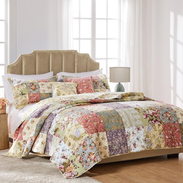 Greenland Home Fashions Blooming Prairie 4-Piece Twin Bonus Set