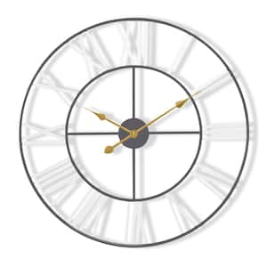 White Analog Metal Lighted Wall Clock