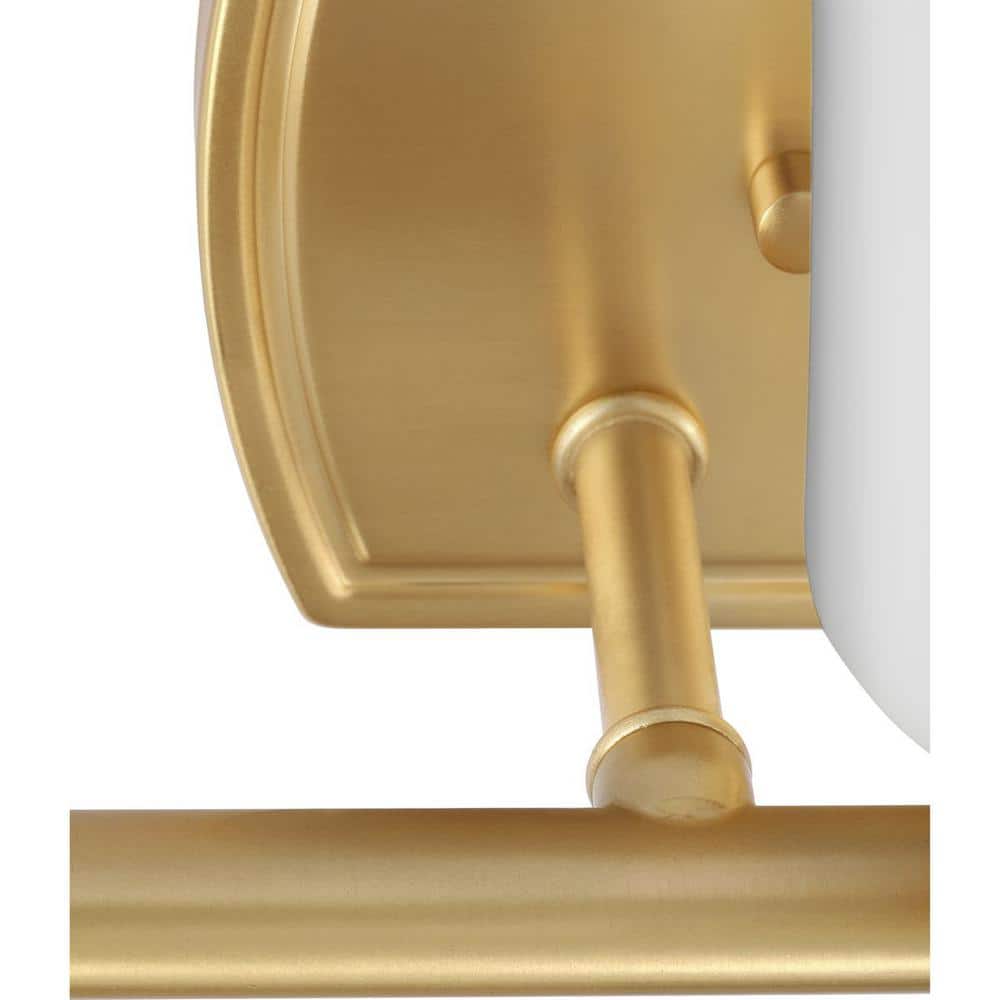 Adley 3-Light Satin Brass Vanity Light with Opal Glass Shades