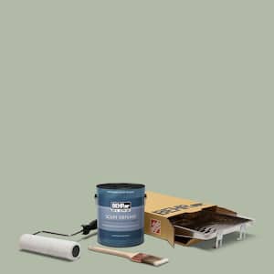 1 gal. #N390-3 Jojoba Extra Durable Satin Enamel Interior Paint and 5-Piece Wooster Set All-in-One Project Kit